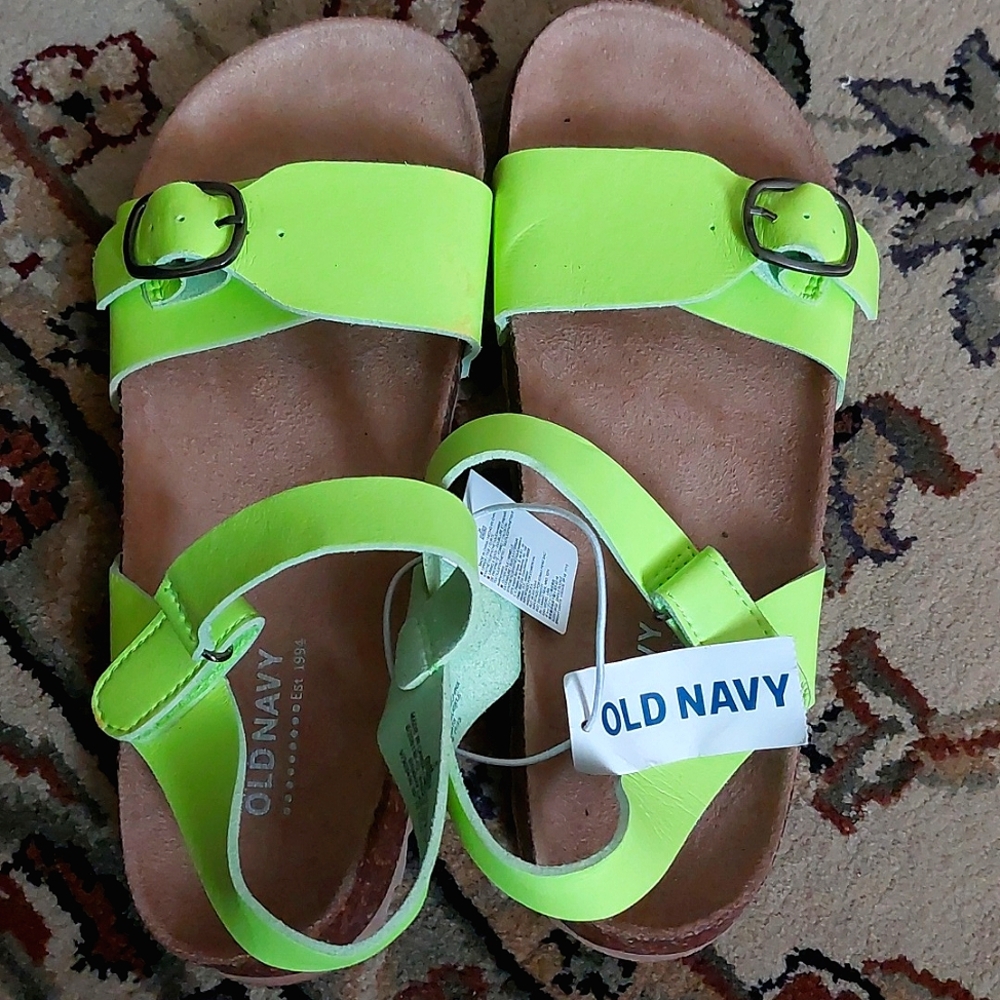 Old Navy Lime Green StrapSandals kids,girls